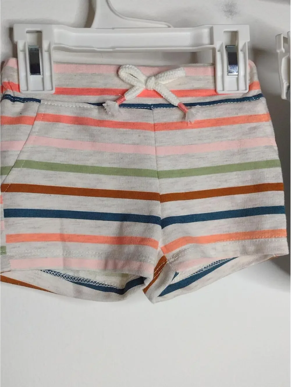 NWT Infant Girls' Shorts Okie Dokie and Little Co Striped and Floral Print Sz 3M